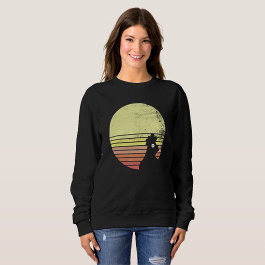Sweatshirt Cheeky Chicken Retro Sunset Chicken (Devant entier)