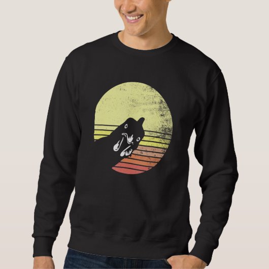 Sweatshirt Cheeky Chicken Retro Sunset Chickens (Devant)