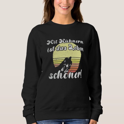 Sweatshirt Cheeky Chicken Sunset Chicken Experience Is Beauti (Devant)
