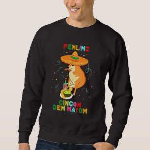 Sweatshirt Cheems Cinco De Mayo Mème Parti Mexicain Shiba Inu