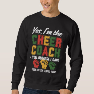 Sweatshirt CHEER COACH Je hurle parce que je me soucie drôle 
