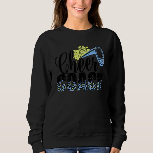 Sweatshirt Cheer Coach Leopard Cheerled Props Cute Cheer (Devant)