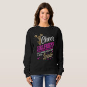 Sweatshirt Cheer Girlfriend Plus Grand Empreinte de léopard V (Devant entier)