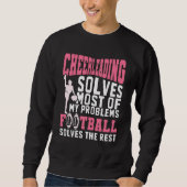 Sweatshirt Cheerleading Solves My Problems Cheerleader Footba (Devant)