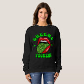 Sweatshirt Cheers F ckers St Patricks Day Lips Beer Drinking  (Devant entier)