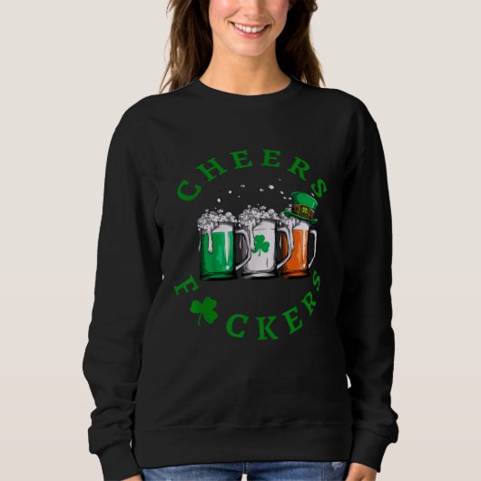 Sweatshirt Cheers St. Patrick's Day Irish Drinking Green Sham (Devant)