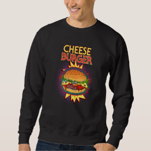 Sweatshirt Cheeseburger Français Fry Hamburger Flash alimenta