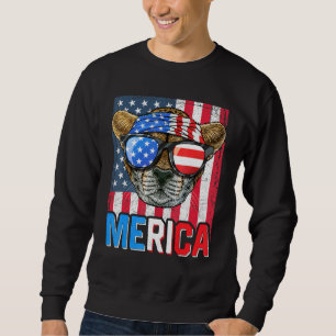 Sweatshirt Cheeta Merica 4 juillet American Patriotic Cheet