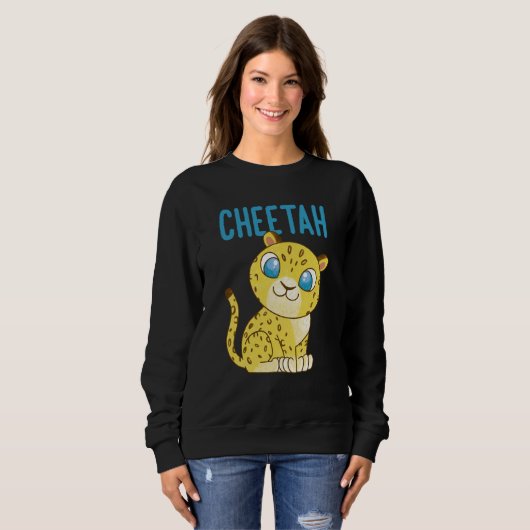 Sweatshirt Cheetah Fastest Cat Cheetah (Devant entier)