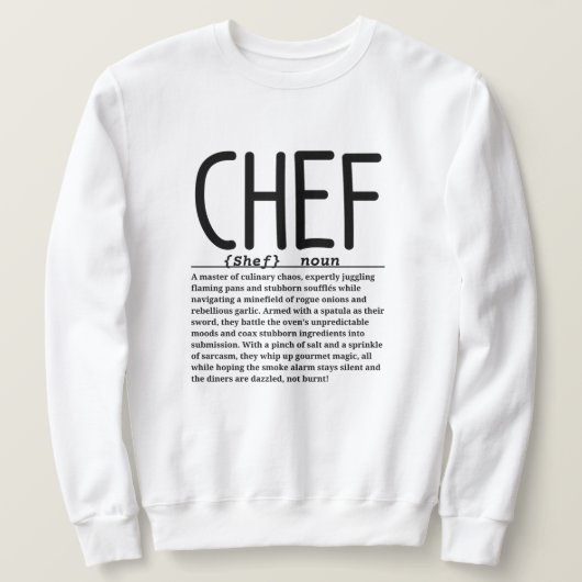 Sweatshirt Chef (Design devant)