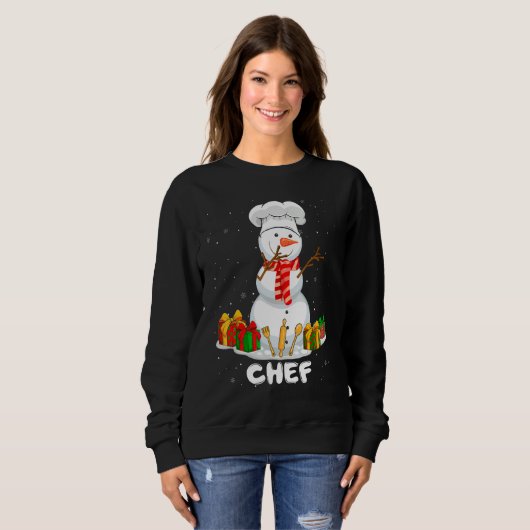 Sweatshirt Chef Christmas Funny Snowman Xmas Holiday Pajamas (Devant entier)