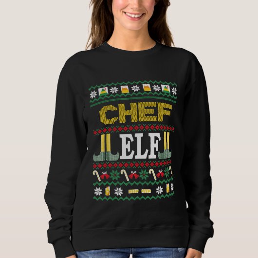 Sweatshirt Chef Elf Christmas (Devant)