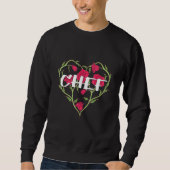Sweatshirt Chef Heart Rose Cook Cuisine (Devant)