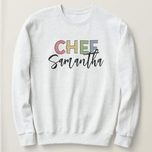 Sweatshirt Chef Personnalisé Cadeaux De Cute Colorés (Design devant)