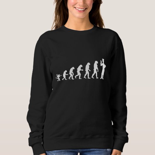 Sweatshirt Chef Pour Chef Humain Évolution Cuisine Nourriture (Devant)