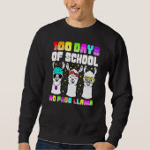 Sweatshirt Chemise 100 Jours D'école Pas De Probllama Lama 10 (Devant)