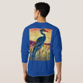 Sweatshirt Chemise à manches longues Blue Heron Sunset (Dos entier)