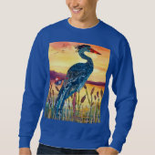 Sweatshirt Chemise à manches longues Blue Heron Sunset (Devant)