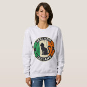 Sweatshirt Chemise à manches longues chat drapeau rétro Irlan (Devant entier)