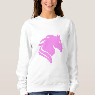 Sweatshirt Chemise à manches longues Cheval du zodiaque rose 