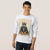 Sweatshirt Chemise à manches longues cool Tiger - Ani élégant (Devant entier)