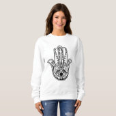 Sweatshirt Chemise à manches longues pour femmes Hamsa (Devant entier)