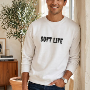 Sweatshirt Chemise à manches longues pour hommes blanche Soft