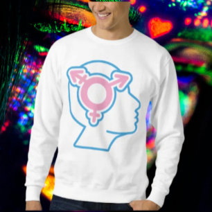 Sweatshirt Chemise à manches longues symbole de fierté trans