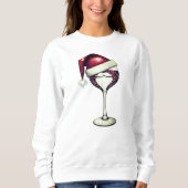 Sweatshirt Chemise à vin de Noël Chemise à vin Père Noël Tshi (Devant)