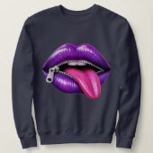 Sweatshirt Chemise à zipper « Oops » (Design devant)