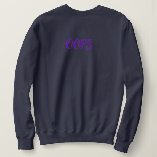 Sweatshirt Chemise à zipper « Oops » (Design dos)