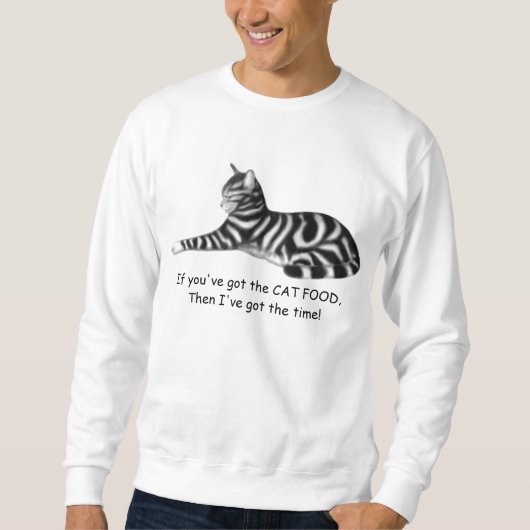 Sweatshirt Chemise affamée de philosophie de chat (Devant)