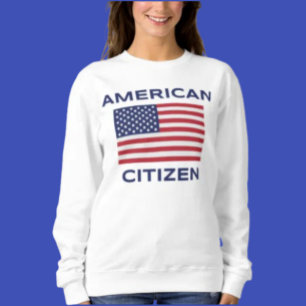 Sweatshirt Chemise américaine drapeau USA gras
