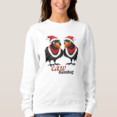 Sweatshirt Chemise Caw Humbug Christmas Crows (Devant)