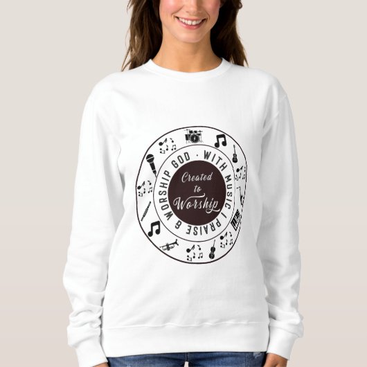 Sweatshirt Chemise Créée pour Adorer (Devant)