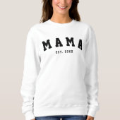 Sweatshirt Chemise CUSTOM MAMA ESTABLISHED YEAR (Devant)