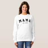 Sweatshirt Chemise CUSTOM MAMA ESTABLISHED YEAR (Devant entier)