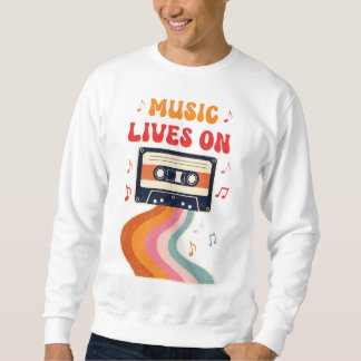 Sweatshirt Chemise De Bande De Cassette Rétro - La Musique Vi