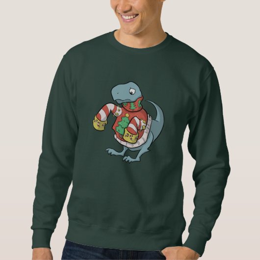 Sweatshirt Chemise de chandail de T. Rex Christmas (Devant)