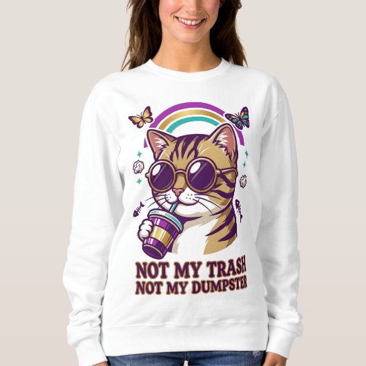 Sweatshirt Chemise de chat impertinent (Devant)