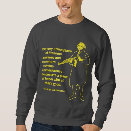 Sweatshirt Chemise de citation d'armes à feu de Washington (Devant)