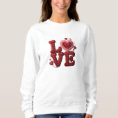 Sweatshirt Chemise de cœur à l'amour (Devant)