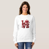 Sweatshirt Chemise de cœur à l'amour (Devant entier)