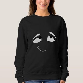 Sweatshirt chemise de dessin animé, visages amusants, chemise