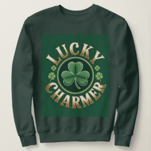 Sweatshirt Chemise de femme vert forêt Lucky Charmer