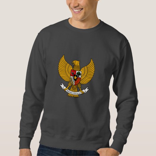 Sweatshirt chemise de femmes de pancasila de garuda (Devant)