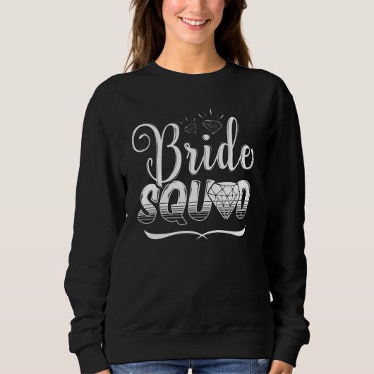 Sweatshirt chemise de fête de bachelorette Équipe de mariée a (Devant)