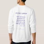 Sweatshirt Chemise de groupe de planète (Dos)