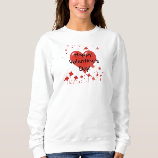 Sweatshirt Chemise de heureuse Sainte-Valentin de coeurs (Devant)
