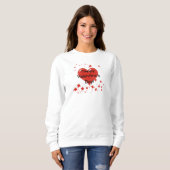 Sweatshirt Chemise de heureuse Sainte-Valentin de coeurs (Devant entier)